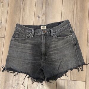 Citizens of Humanity Black Denim Cutoff Shorts
